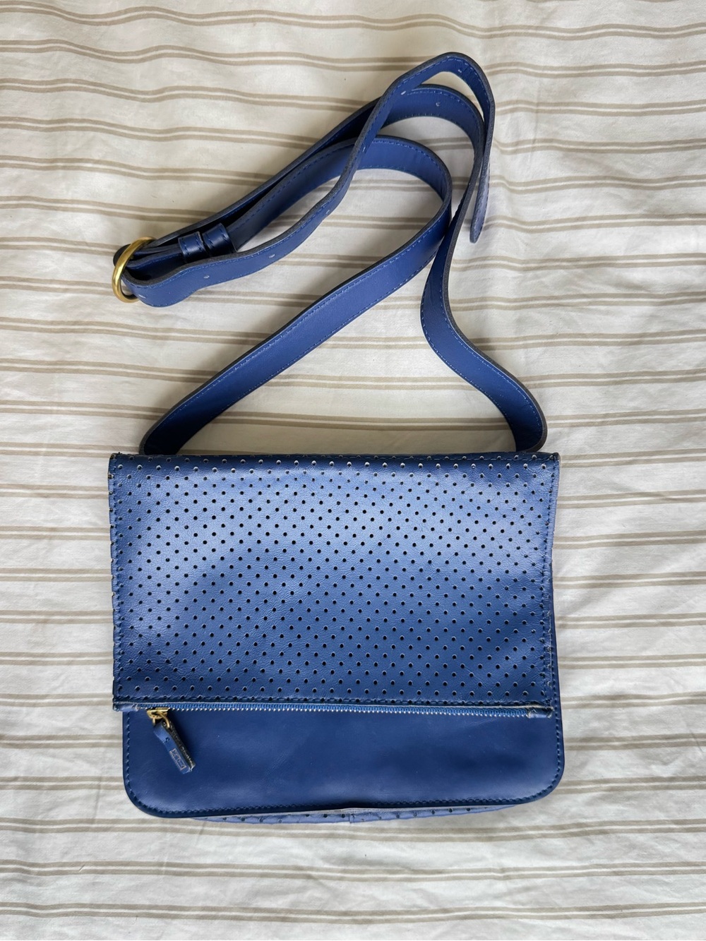 Blue leather Minor History Crossbody Bag - Minor History